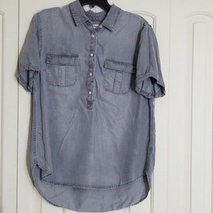 High Low Denim Shirt